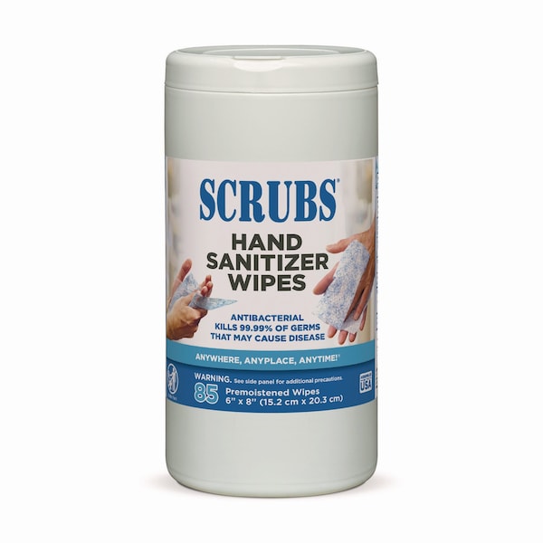 Scrubs Hand Sanitizer Wipes, 6 x 8, 85/Can, PK6 90985 - main